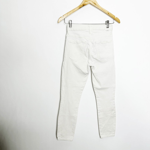 MADEWELL Cali Demi Boot Jeans women's Pure White crop mid rise stretch AJ195 28 - Picture 7 of 10